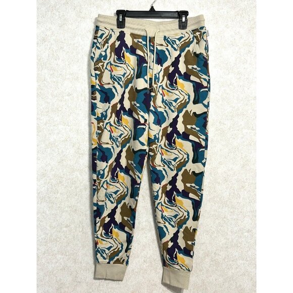 Eddie Bauer Blue and Green Track Joggers with Elastic Waistband - Picture 4 of 6